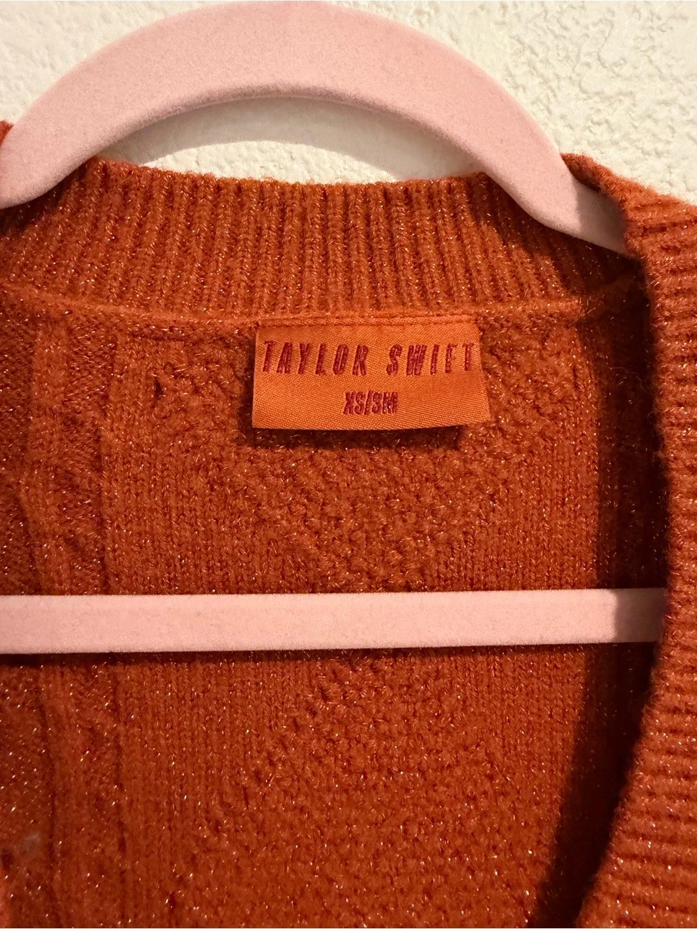 Taylor Swift Life of a Showgirl Orange Cardigan XS/S Official Merch